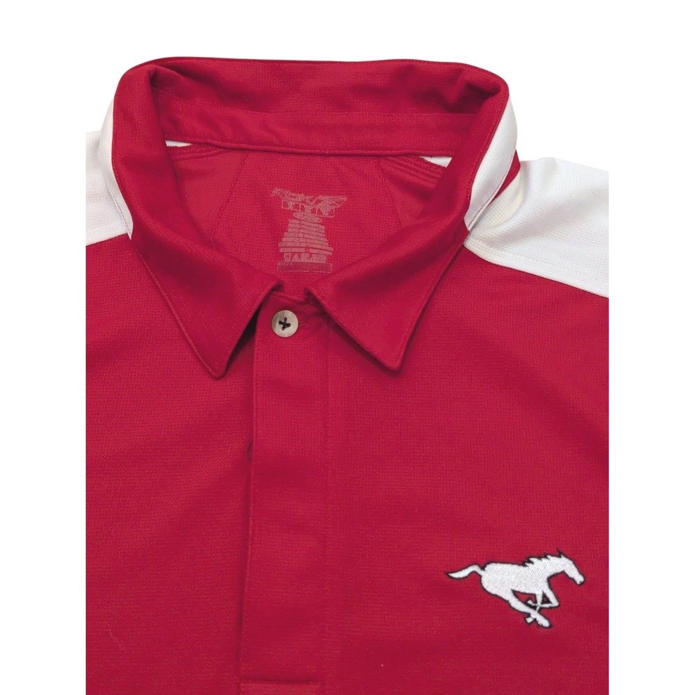 Reebok CFL Calgary Stampeders Mens Polo RBK XL‎ Red White